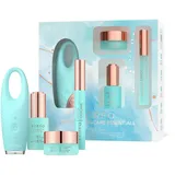 FOREO IRIS 2 Set Lymphdrainage-Gerät - Tränensäcke-Entferner - Anti-Augenfalten & Augenschwellung - Straffendes Augenserum für abends, 15 ml + C-konzentrierte Augencreme, 15 ml + Wimpernserum, 4,3 ml