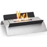 Klarstein Tischkamin Indoor, Tragbarer Ethanol Tischkamin, Bioethanol Kamin mit 4-6H Brenndauer, 2,2kW Tischkamin Ethanol Innen, Geruchsneutrales &... - Silber
