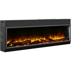 RICHEN Amazona 64" Elektrokamin Einbaukamin Heizung 3D-Flammeneffekt, LED-Beleuchtung, Timer