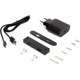 Emuca Ladegerät USB A+C Linky (81x12mm) (2 Ports), USB Ladegerät, Schwarz