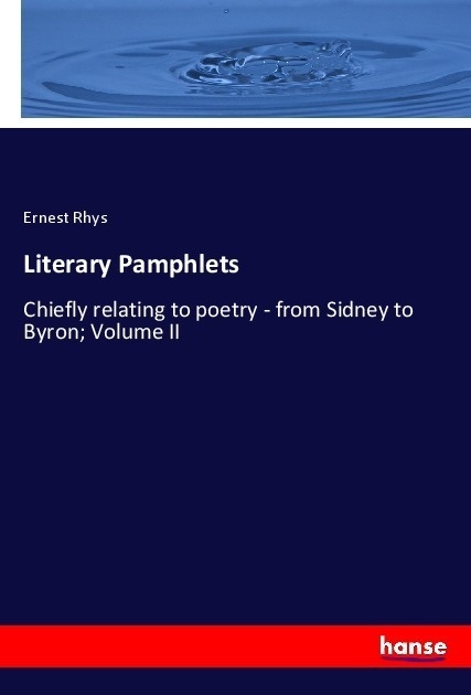 Literary Pamphlets - Ernest Rhys  Kartoniert (TB)