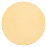 Gözze Badematte Rio Premium, Höhe 18 mm, rutschhemmend beschichtet, fußbodenheizungsgeeignet, schnell trocknend, Polyester, rund, Badteppich, Uni Farben, waschbar, rechteckig & rund erhältlich gelb rund | Ø 110 cm x 18 mm