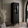 lookway Glasvitrine Lumi 60 x 41 x 197 cm Schwarz