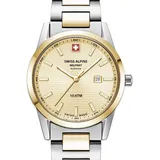 Swiss Alpine Military Quarzuhr 7767.1141SAM Damenuhr Argos bicolor gold 34mm 10ATM