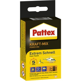 Pattex PK6ST Kraft-Mix Extrem Schnell 2-Komponenten Epoxidharzkleber, 24g