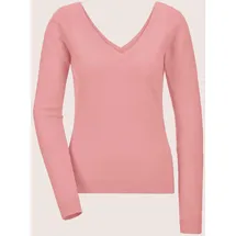 Madeleine V-Pullover mit Rücken-Ausschnitt Rosa 40/42