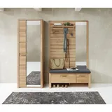 Stella Trading Nature ONE Garderobenset 209x201x40cm schwarz