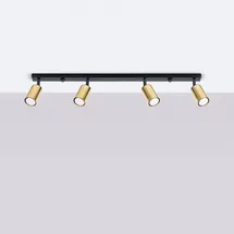 Sollux SL.1387 Plafond WINX 4L schwarz/gold