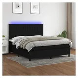 vidaXL Boxspringbett 180 x 200 cm Schwarz