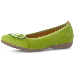 Ballerina, flache Schuhe, Slipper mit Hovercraft Luftkammern-Laufsohle, Gr. 38,5, apfelgrün, , 20966556-38,5