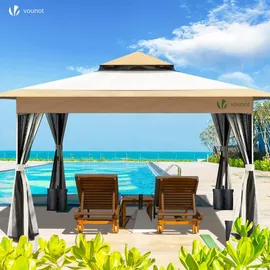 VOUNOT Faltpavillon 3,6 x 3,6 m Beige