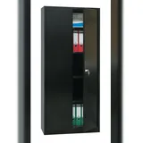 Lüllmann Flügeltürenschrank Aktenschrank 195 x 120 x 42,2 cm schwarz
