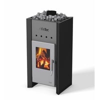 FinTec Troll 7,8 kW Holz-Saunaofen Standofen holzbefeuerter Saunaofen Black