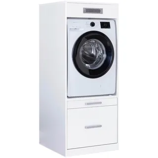 Möbel Kraft Sorba Waschmaschinenschrank 67 x 164 x 68 cm Weiß Metall