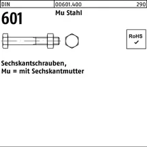 Industrial Quality Supplies Sechskantschraube DIN 601 M12 x 45 100 Stück