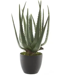 Aloe Vera im Topf - Kunstpflanze - H: 40cm - D: 25cm - grün
