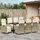 vidaXL Garten Essgruppe 9-tlg. Beige