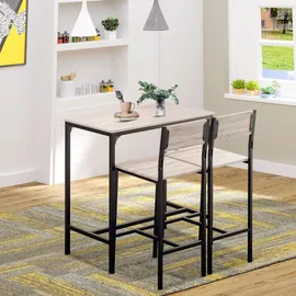 Homcom Bartisch Set 89 x 45 x 87 cm Natur
