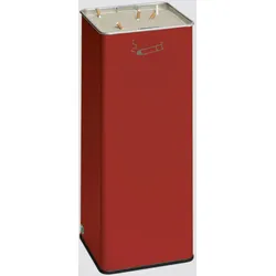 PROREGAL Robuster Ascher mit herausnehmbarem Sandsieb für Eingangsbereiche | HxBxT 66,5x26x26cm | Verzinkter Stahl | Rot | Ascher Aschenbecher