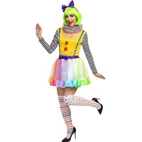 Funidelia | Clown Kostüm Deluxe für Damen Clowns, Zirkus, Lustige & Ausgefallene - Kostüm für Erwachsene & Verkleidung für Partys, Karneval & Halloween - Größe XL - Gelb