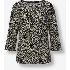 Creation L Premium Viskose-Seiden-Shirt Elfenbein/Schwarz 40
