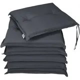 DETEX Sitzkissen 6er-Set Boston Anthrazit 43x39x5cm