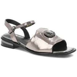 Silberne Sandalen S.Barski Schnallenschuhe, 40