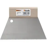 KWB Zahnspachtel 180 mm x 98 mm - Trapezspachtel mit Holzgriff - Ideal für Klebearbeiten und Maurerarbeiten