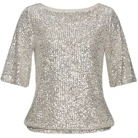 LASCANA Paillettenshirt champagner 40
