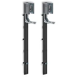 2x Fahrrad Wandständer vertikal Lift Cranit WS5 Fahrradständer mechanischer Wandlift schwarz silber