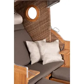 deVries Strandkorb Pure Wave XL Grau