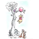 KOMAR Wandbild Winnie Pooh Hang on Bunt 40x50 cm 1 St.