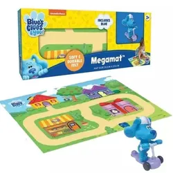 Weicher Spielteppich mit Blue's Clues-Motiv und Blue-Figur - 80 x 70 cm