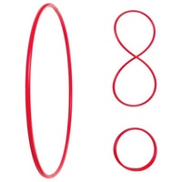 Hoopomania Hula-Hoop-Reifen Faltbarer Hula Hoop, HDPE-20mm, Rot, Ø90cm rot Ø 90 cm