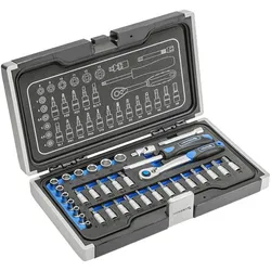 Hogert Technik Werkzeugset HT1R464 Werkzeugsatz,Steckschlüsselsatz,Werkzeug Set,Werkzeug Kit