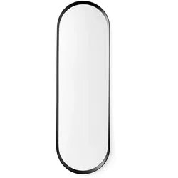 Audo - Norm Oval Wandspiegel, schwarz