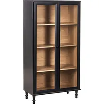 Beliani Vitrine Tingledale 80 x 40 x 151 cm Schwarz/Braun