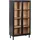 Beliani Vitrine Tingledale 80 x 40 x 151 cm Schwarz/Braun
