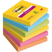 Post-it Post-it® Super Sticky Carnival Haftnotizen extrastark 6546SR farbsortiert, 6 Blöcke