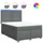 vidaXL Boxspringbett 140 x 200 cm Dunkelgrau