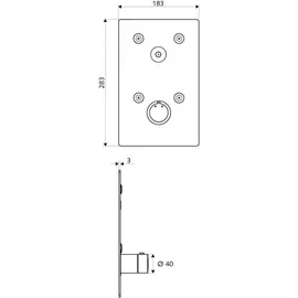 Schell Linus Duschthermostat Unterputz für 1 Verbraucher Edelstahl 019092899