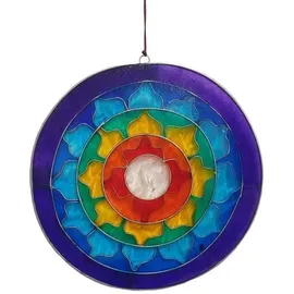 Saraswati Suncatcher "Lotus Chakra Rainbow"