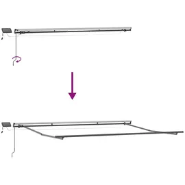 vidaXL Markise Manuell mit LEDs 400 x 300 cm rot