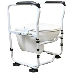 Aufstehhilfe für WC höhenverstellbar 68-79 cm 136 kg Belastbarkeit Stützhilfe...