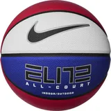 Nike Elite All Court 8P 2.0 deflated Basketball aus Gummi und Synthetikleder in gym red/deep royal Blue/metallic Silver/Black, Größe: 7,