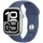 Apple Watch Series 10 GPS 46 mm Aluminiumgehäuse silber Sportarmband denim S/M