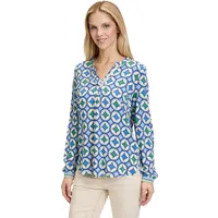Cartoon Blusenshirt mit Rippbündchen Green/Blue,36 - 36