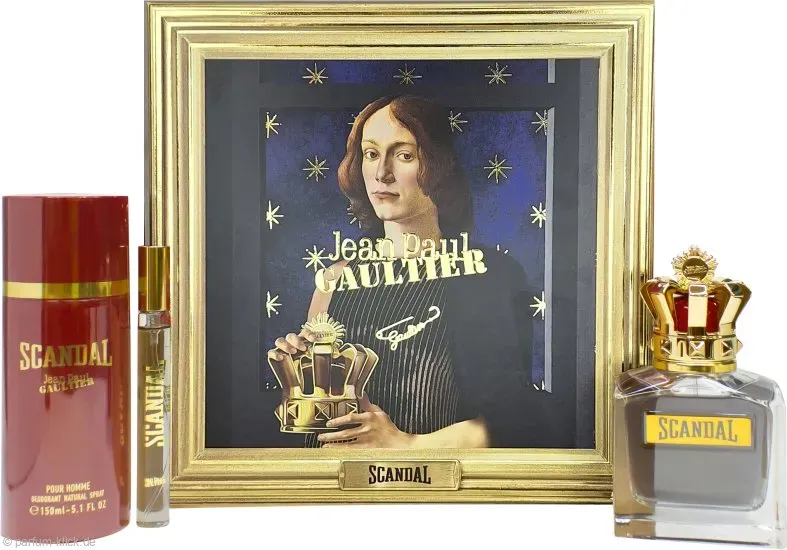Jean Paul Gaultier Scandal Pour Homme Geschenkset 100 ml EDT + 150 ml Deodorant Spray + 10 ml EDT