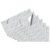 Zaewry Fliesenaufkleber Selbstklebende Fliesenaufkleber Klebefliesen Bad Küche 15x30 cm (12 St), Klebefolie Kueche Badezimmer Wand Fliesenwand Aufkleber grau