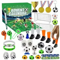 Fußball-Adventskalender, 24-tägiger Countdown bis Weihnachten mit Mini-Fußballfeld, Überraschungsspielzeug, ideales Weihnachtsgeschenk